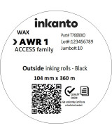 104mm x 360M inkanto CSO AWR 1 Economy Wax Thermal Transfer Ribbon 1 Inch Core