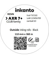 110mm x 360M inkanto CSO AXR7+ Premium Resin Thermal Transfer Ribbon 1 Inch Core