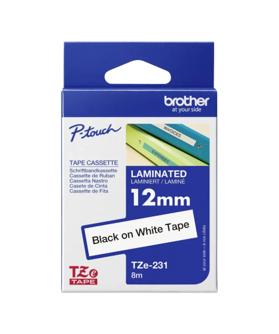 Black on White 12MM TAPE